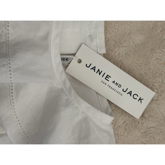 NWT Janie & Jack White Lined Ruffle Top & Floral Ruffle Hem Short Set - Size 2T - Picture 8 of 16